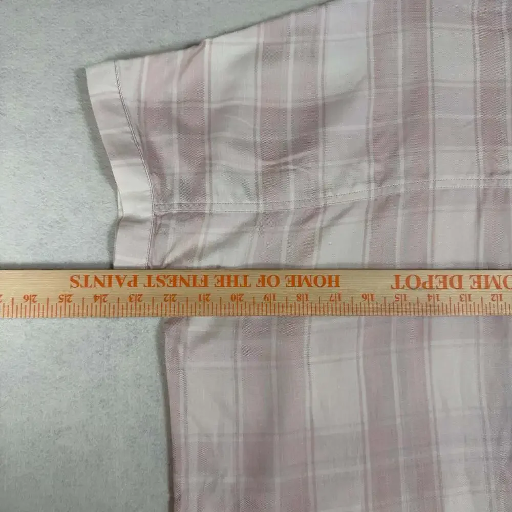 Marine Layer Shirt Womens Medium Paige Button Down Ash Rose Plaid NWT Summer